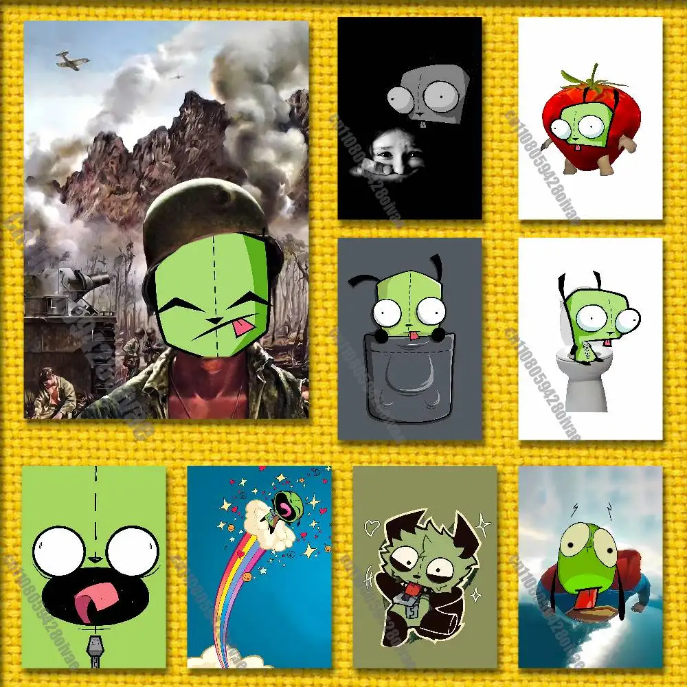 

I-Invader Zim Gir Poster Wall Murals For Offices 50x70cm Self-adhesive Decorative Sticker Playbill Cover