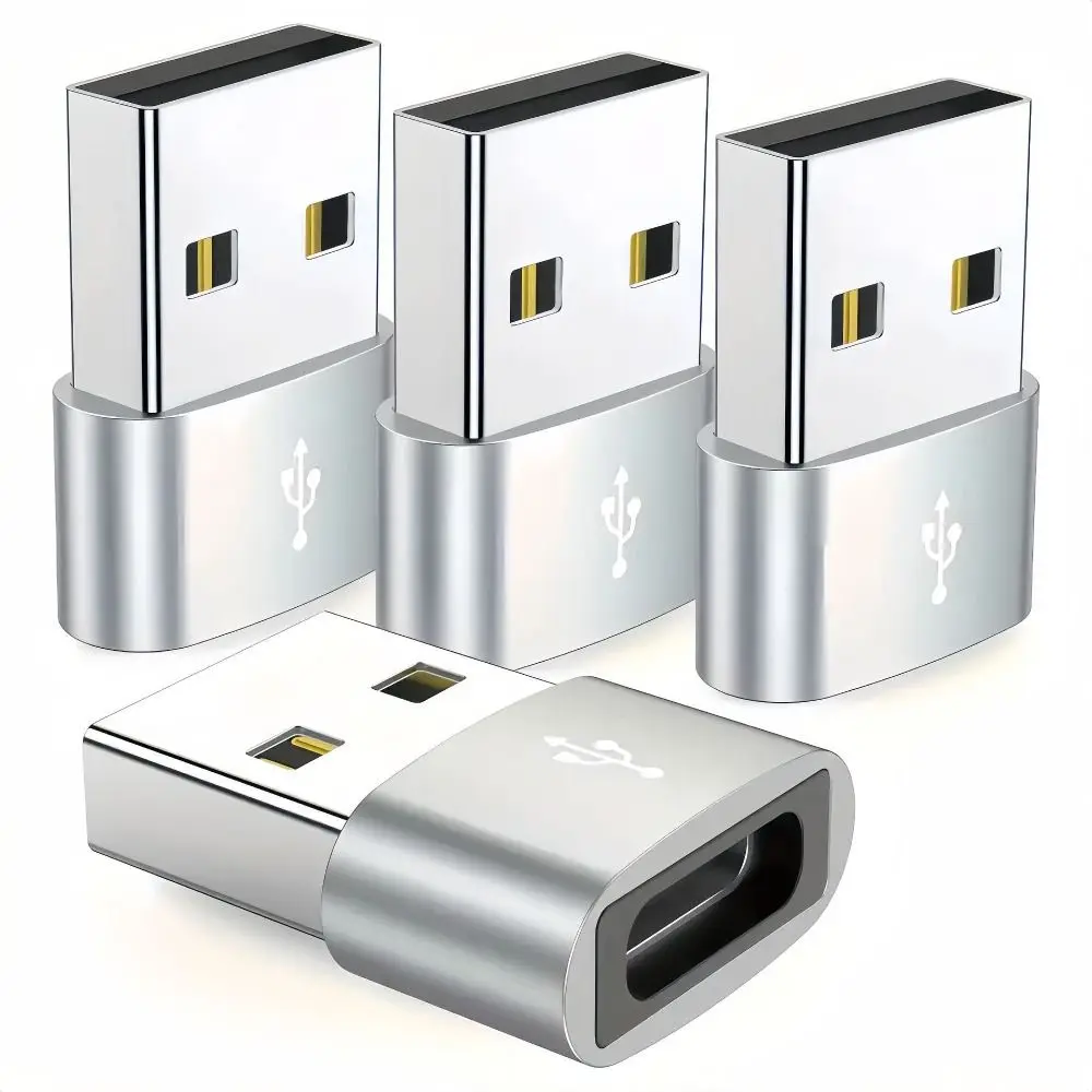 5 قطعة سبائك الألومنيوم USB نوع C محول المحمولة متعددة الوظائف OTG محول البيانات العالمي الأسود USB استقبال محول #6
