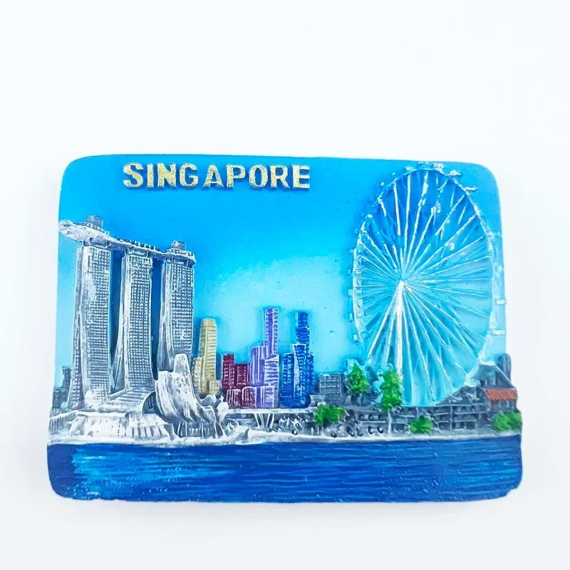 

Singapore Fridge Magnets Marina Bay Sands Hotel Tourist Souvenirs Merlion Fridge Magnetic Stickers Home Decor Wedding Gifts