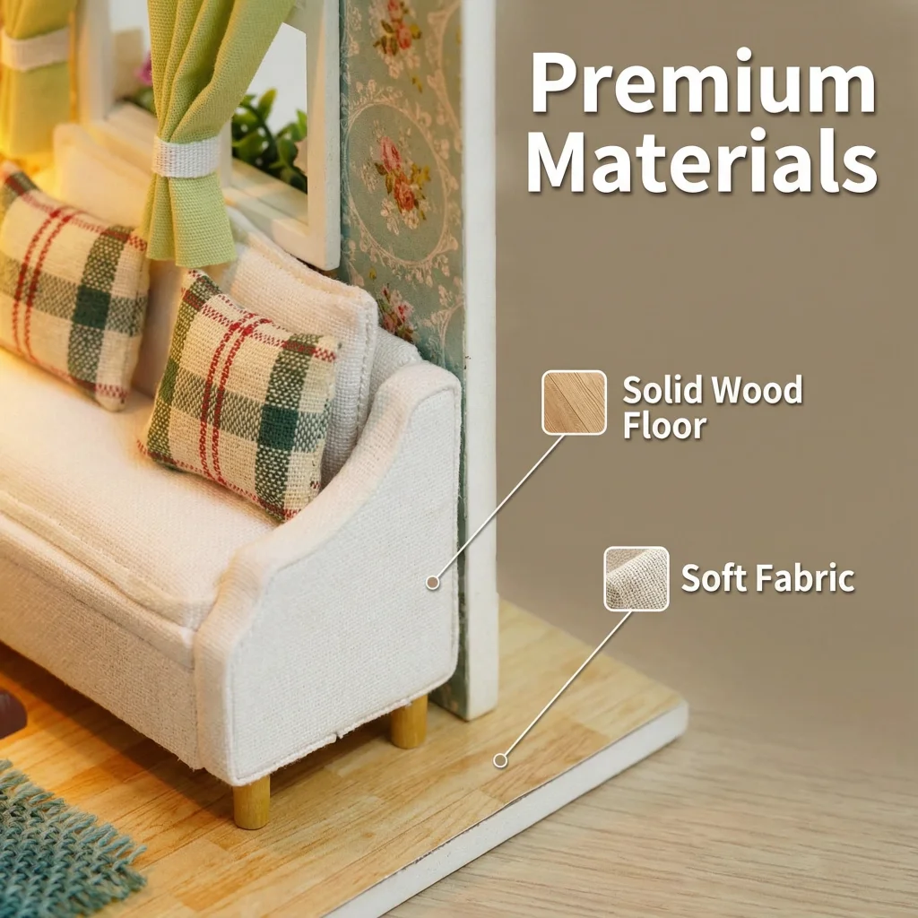 OUZEY ثلاثية الأبعاد خشبية لتقوم بها بنفسك "الأيام القديمة الجيدة" مجموعة نماذج منزلية-مبتكرة مصغرة خمر غرفة الحرفية للمراهقين الكبار ديكور المنزل هدية #4