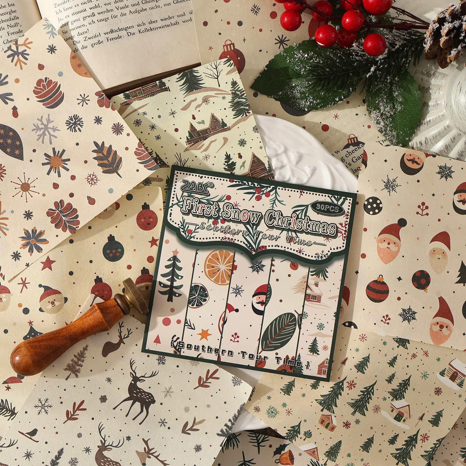 

30pcs/lot Memo Pads Material Paper Southern Tour Time Junk Journal Scrapbooking Retro Background Decoration Paper