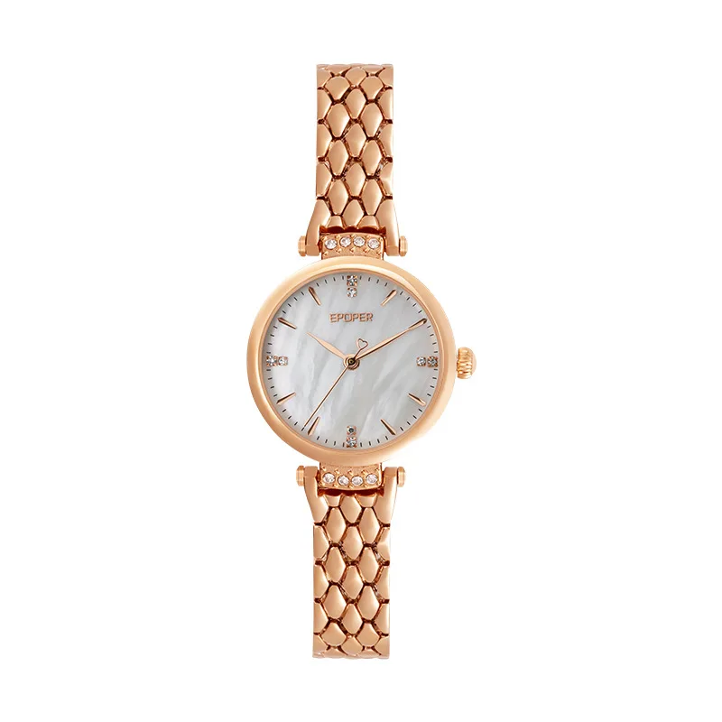 ساعة جديدة أنيقة وفاخرة، تصميم عالي القيمة، متعددة الاستخدامات وسهلة المطابقة مع حزام من الفولاذ المقاوم للصدأ.