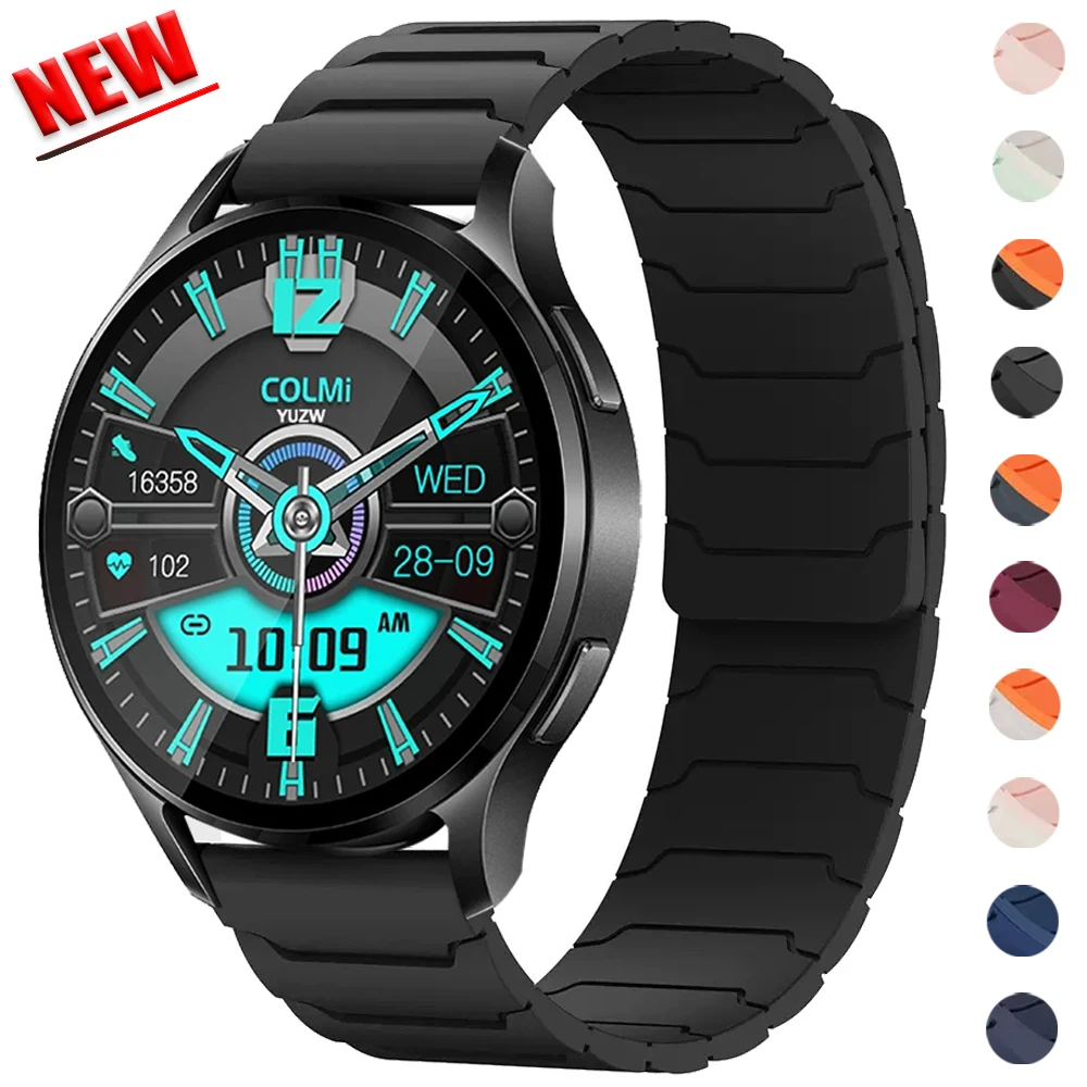 22mm 20mm Silicone Band For COLMI i28 Ultra Sports Magnetic Loop Watch Strap For COLMI P81 P71 P73 P82 C81 C8 Max V68 Watchbands