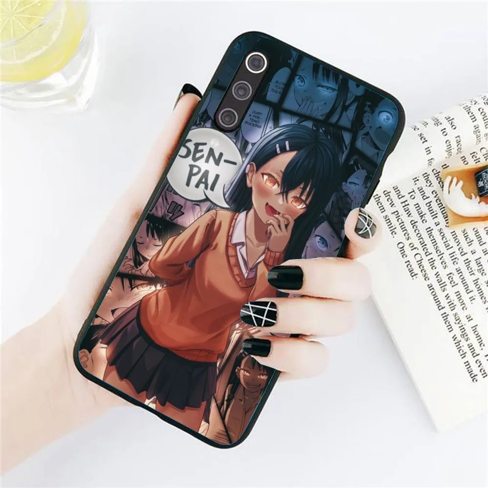 Anime Hayase Nagatoro Cell Phone Case for Xiaomi Redmi Note 12 11 10 9T 8 7 Pro 9 9A 9C 8 Black Soft Phone Cover Funda