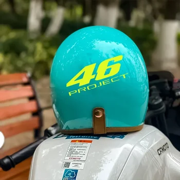 สติกเกอร์สะท้อนแสงรถจักรยานยนต์กระจกรูปลอกหมวกกันน็อครถสติกเกอร์หมายเลข 46 สัญลักษณ์สติ๊กเกอร์สติ๊กเกอร์
