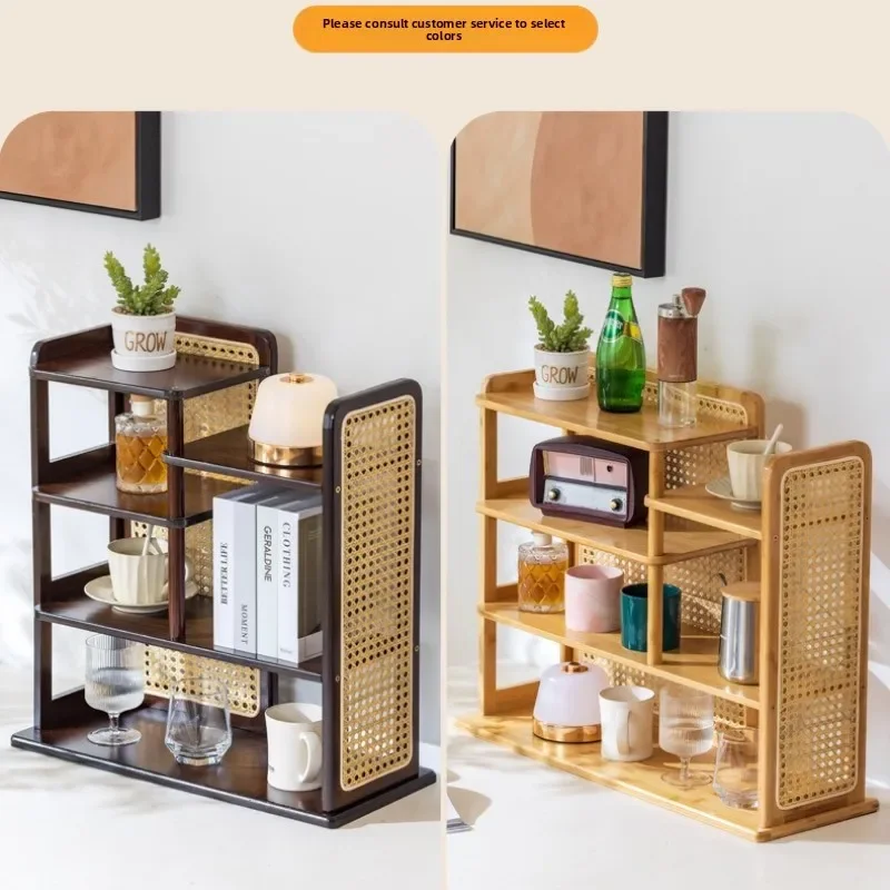 Desktop cup holder Multi-layer teacup water cup grid holder Mark coffee cup display rack Premium cup storage rack