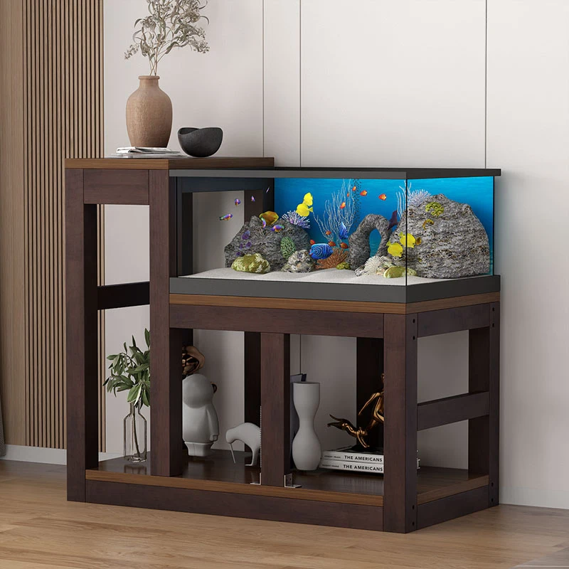 Simple shelf solid wood living room small and medium-sized base household multi-layer shelf filter customization