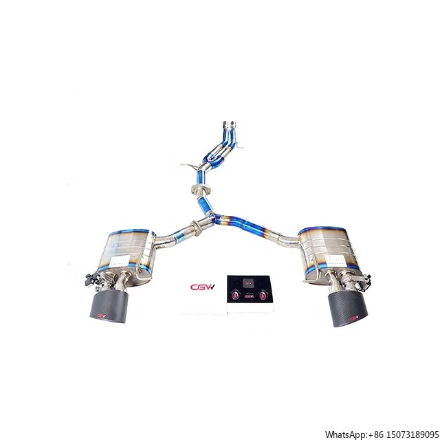

CGW Titanium Valvetronic Muffler Tips Sound Exhaust Catback for RS4 2.9T B9 V6 2018+