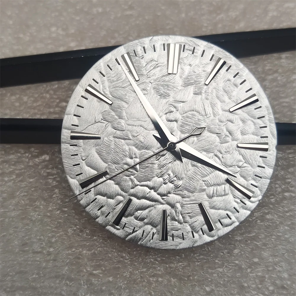 NH35 Stone Texture Dial No Calendar Window 28.5mm GS Dial Diving Watch Accessories for GS Gradient Colored Watch Faces