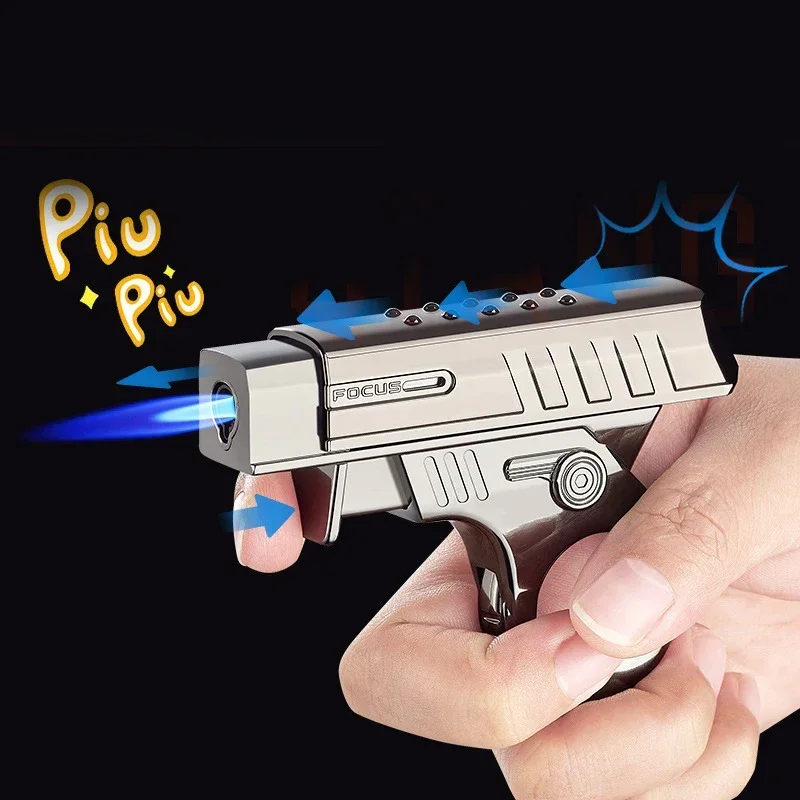 1 pz esterno EDC metallo F137 torcia meccanica accendino tipo pistola accendino creativo strumento da campeggio