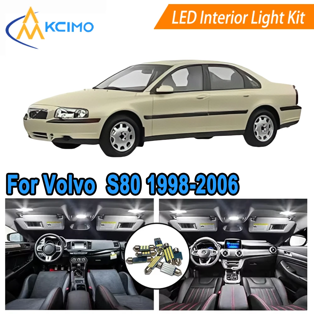 

Car Interior Light Bulb LED Interior Lights Kit For Volvo S80 1998-2006 Car Ambient Lighting Kit 12V Footwell Lamp