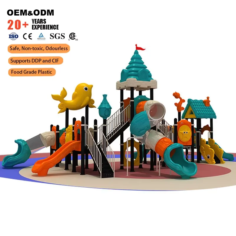 Estructura de doble tobogán de nailon reforzado de para parques infantiles escolares con opciones de color personalizadas