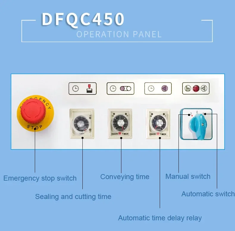 QC450 DSA4525 Pneumatic plastic film L-rod sealing machine and cutting machine with heat shrink packaging machine