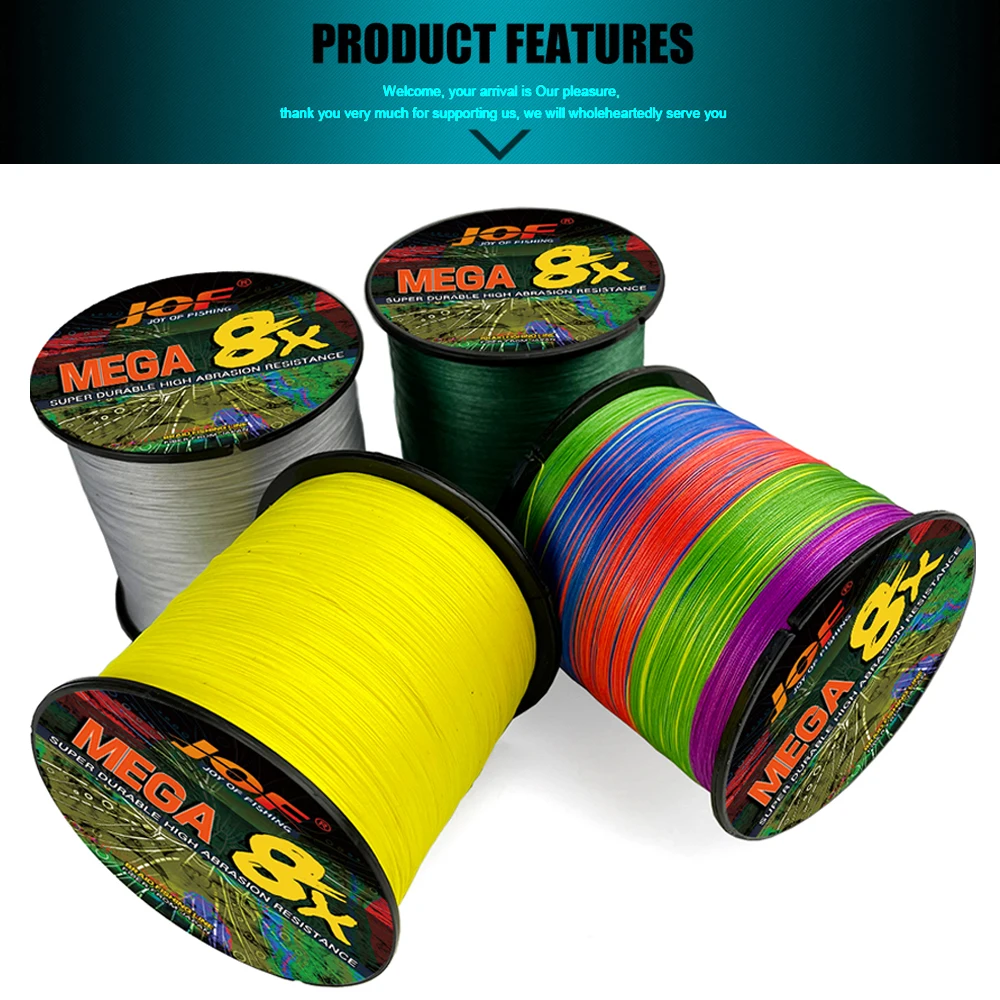 Jof x8 x16 Stränge pe geflochtene Angels chnüre 0,16mm-0,8mm 18-200lb 300m 500m Multi filament drähte Seefisch linie Ozean felsen – Detail 1