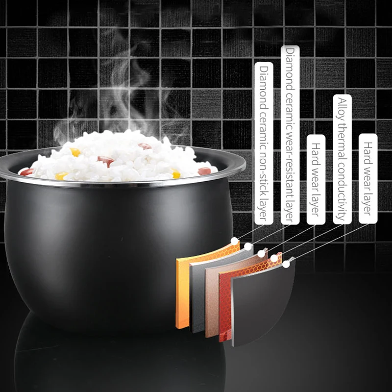 طنجرة الضغط الكهربائية طنجرة السفر الصغيرة متعددة الوظائف منخفضة السكر وعاء طبخ الأرز الكهربائي