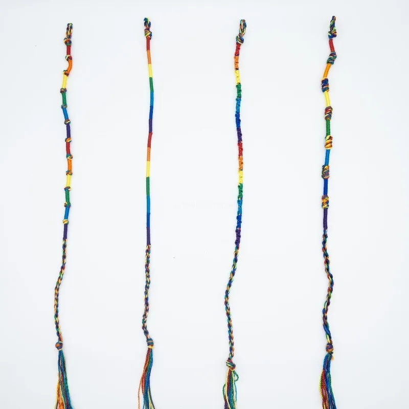 اليدوية مضفر سوار ملون قوس قزح حبل للرجال النساء الحب هو الحب قابل للتعديل معصمه نادي حفلة هدية مجوهراتpulseira #5