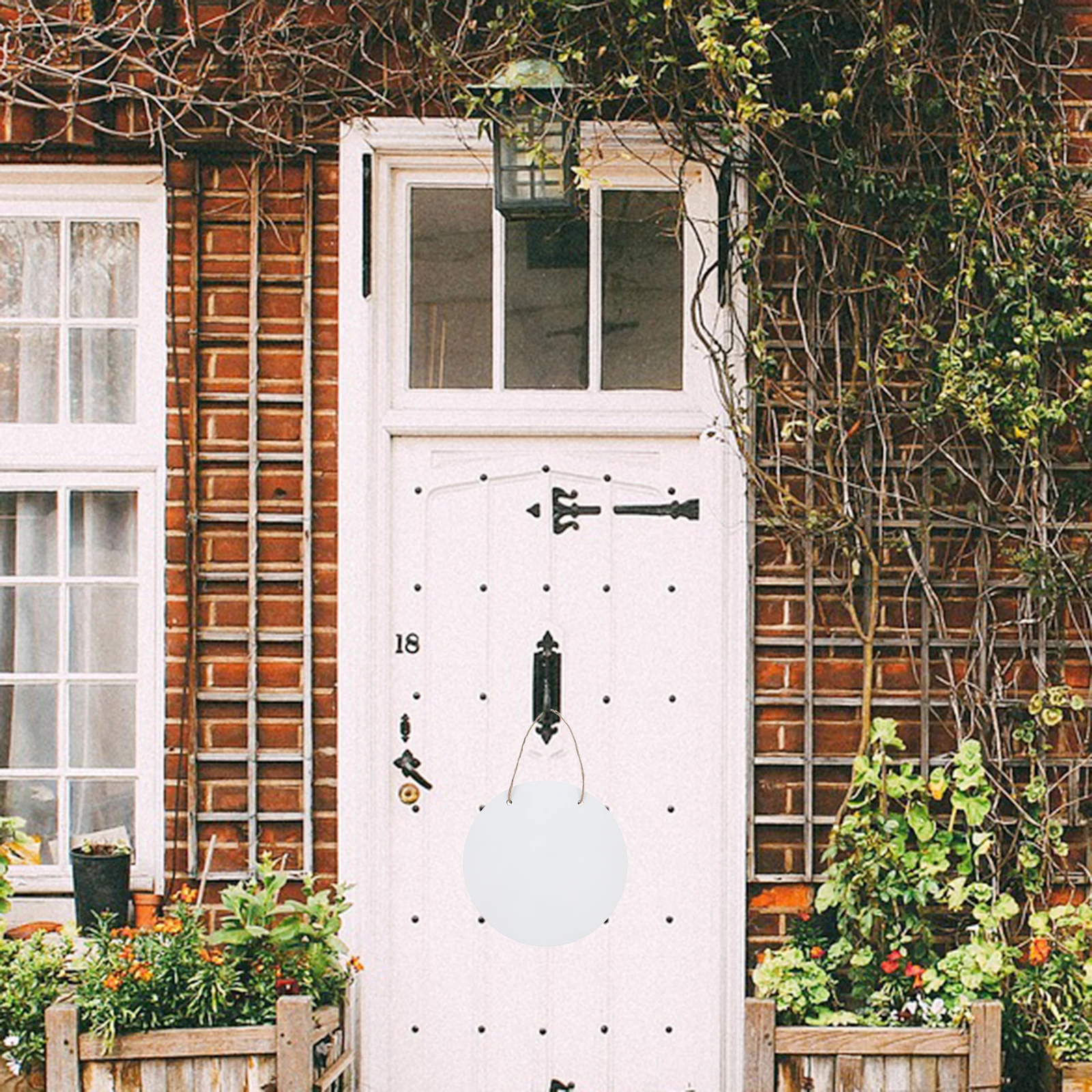 

Sublimation Blank Circle Hanging Sign Rustic Farmhouse Door Plaque DIY Heat Transfer Plaques for Front Door Home Shop Wall Decor