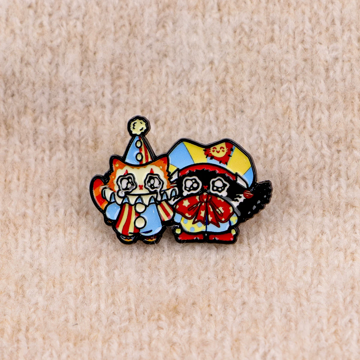 Black Cat Joker Enamel Pin Frog Potato Chip Dog Paw Brooch Pines Lapel Pins Badge on Backpack Clothing Accessories Jewelry Gifts - view 4