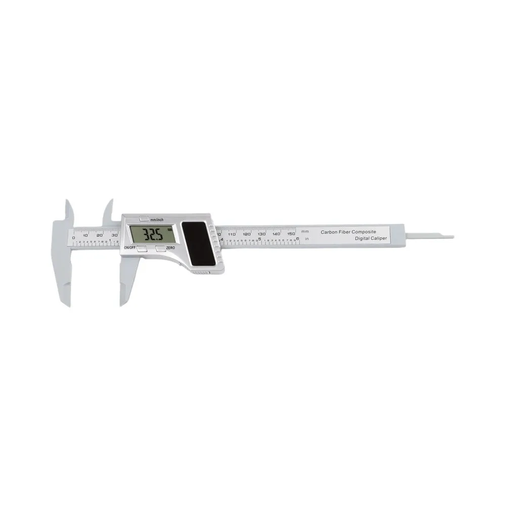 for Solar powered digital vernier caliper plastic body with zeroing fine adjustment and large LCD for precise measurement tasks
