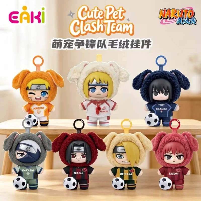 Original EAKI Naruto Shippuden – Süße Plüsch-Vinyl-Gesichtspuppe der Pet Battle Team Serie, Blindbox, Trendige Figur, Ornament, Geburtstagsgeschenk