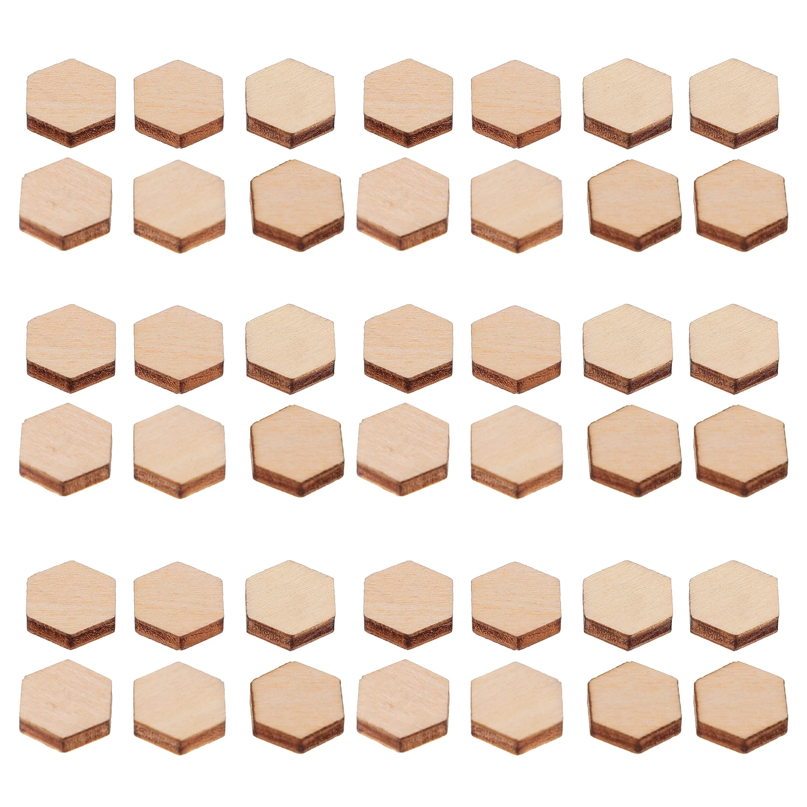 200 قطعة 10 مللي متر قسط الخشب قطع الزخرفية الحلي الخشبية الطبيعية السلس الحرفية الأشكال Diy بها بنفسك معلقة الزينة حفل زفاف #2