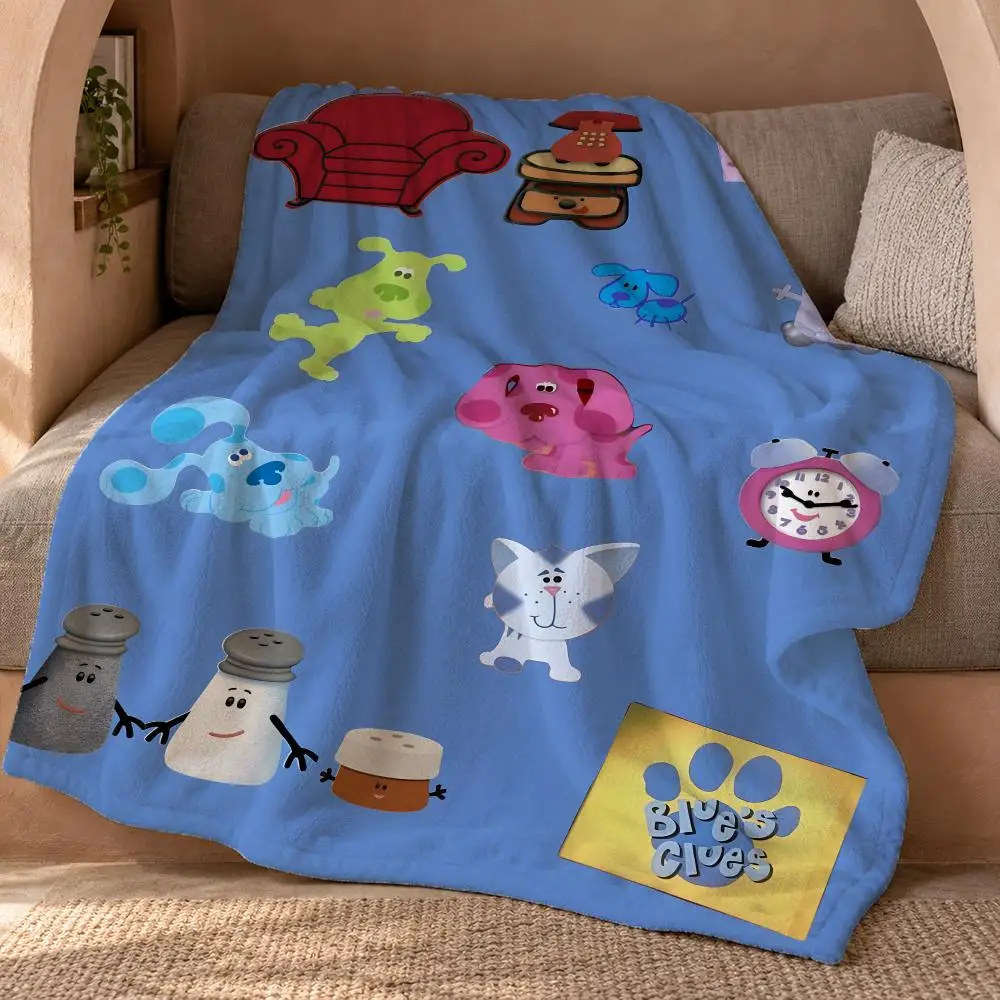 Blue S Clues Throw Double Sided Flannel Throw Blanket Soft Travel Camping Sofa Bed Home