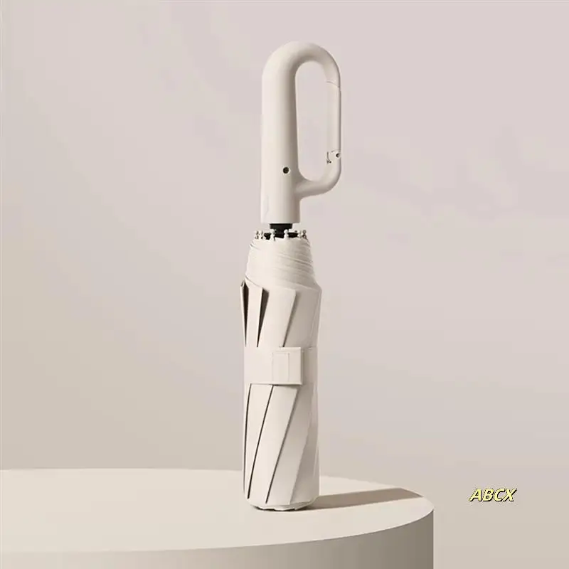 

Automatic Folding Umbrella With Hook Handle Rainproof, Portable Sunshade For Travel