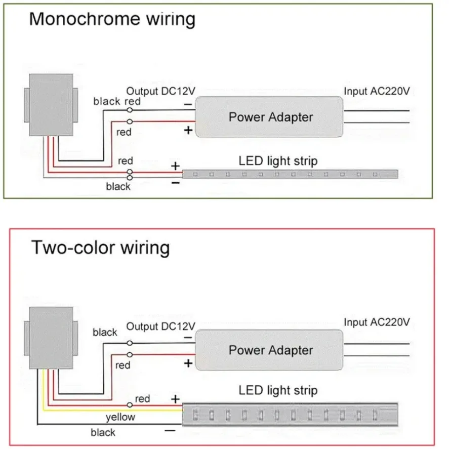 PwwQmm DC 12V 24V interruttore tattile a specchio specchio da bagno specchio per il trucco LED interruttore elettrodeless tricolore monocromatico