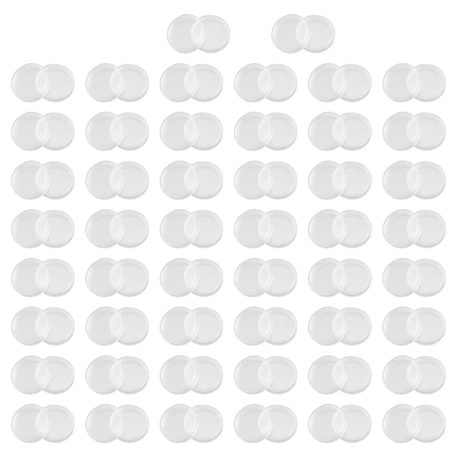 

23 мм коробка для капсул для монет, прозрачные контейнеры, держатели с прозрачным покрытием, аккуратно обрезанный край, пластиковая защита, круглый