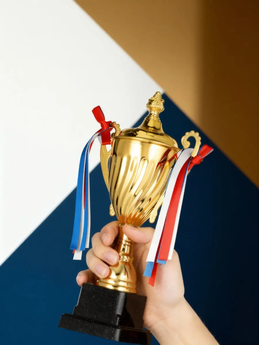 Large Metal Trophy Award Sturdy Competition Celebration Winning Prize Trophy Award Awards and Trophies