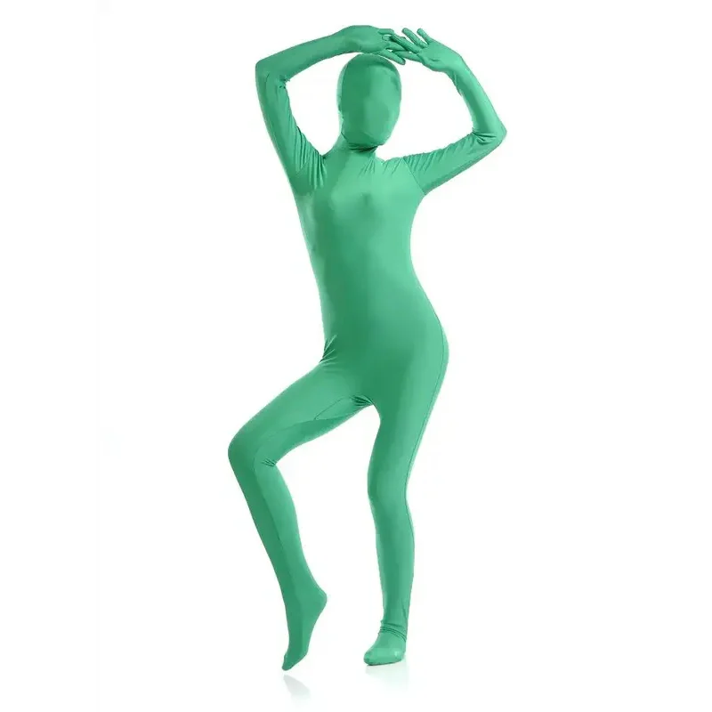 أزياء Zentai عالية الجودة لكامل الجسم ملابس تنكرية بدلة جلدية أزياء الهالوين للبالغين للجنسين