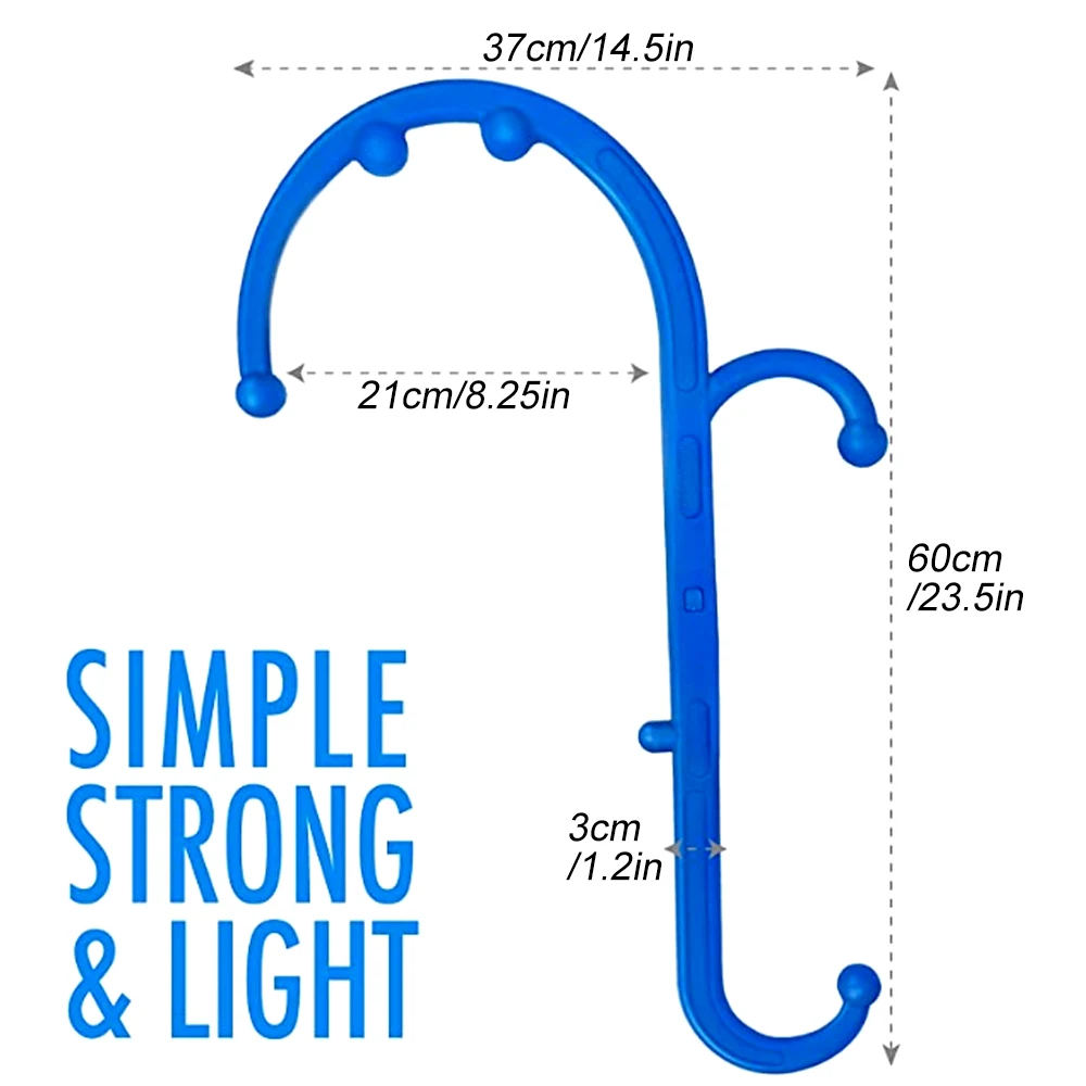 Tcare Back, Neck and Foot Massager for Trigger Point Fibromyalgia Pain Relief and Self Massage Hook Cane Therapy, Back Scratcher