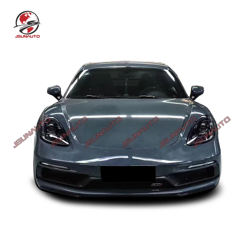 For Porsche 718 16-UP GTS Style Front Bumper Assembly Side Side Skirts Rear Diffuser For Boxster Cayman Through Taillight