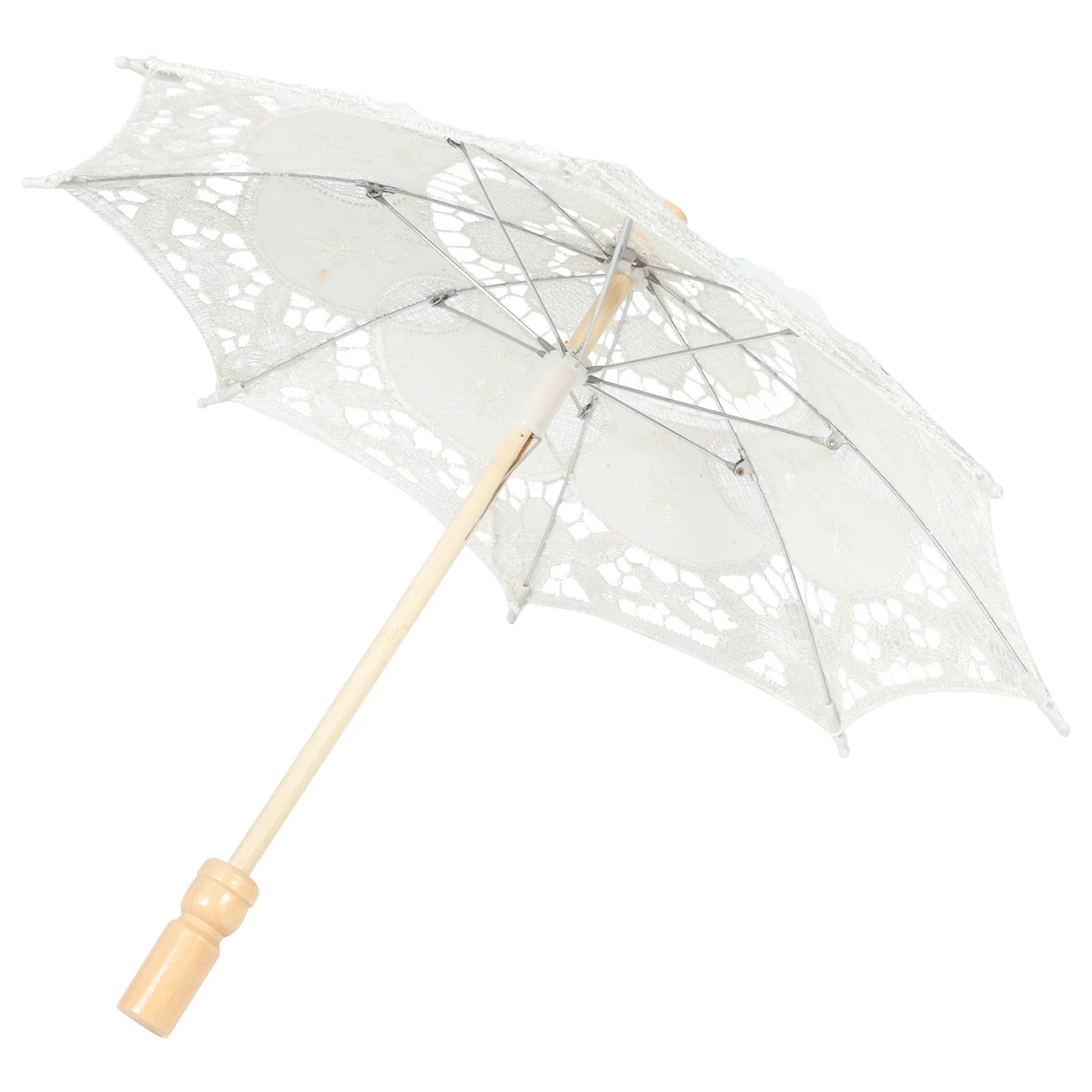 

Wedding Bride Lace Parasol Elegant Embroidery Umbrella Photography Prop Bridal Veil Decoration Bride Parasol Lace Umbrella