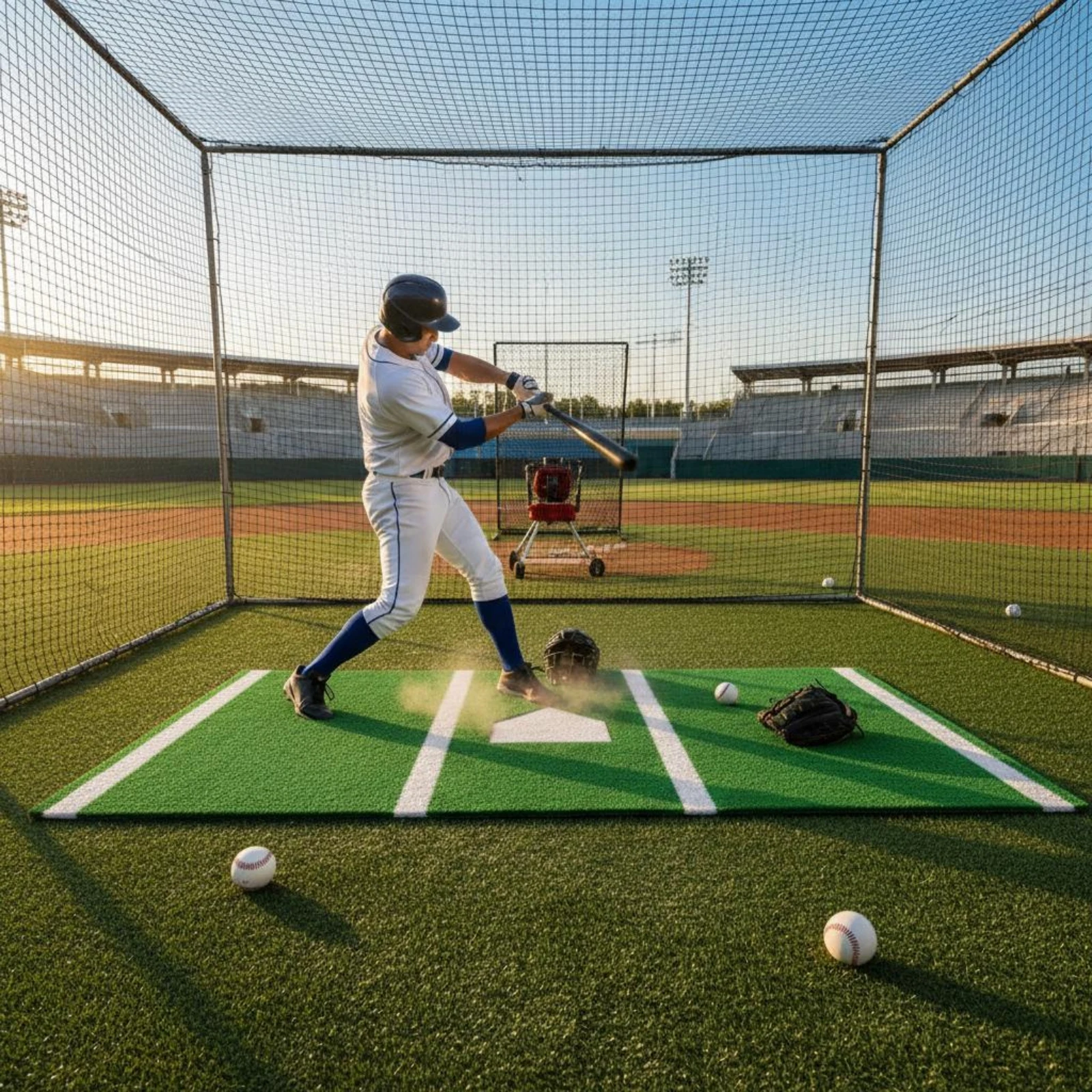 

Softball Pitching Mat Thickened Baseball Batting Mat Sports Training Long-Lasting Portable