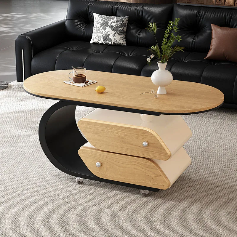 Drawers Writing Coffee Table Luxury Modern Living Room Designer Storage Side Table Dinner Mesa Auxiliar Chinese Style Furniture