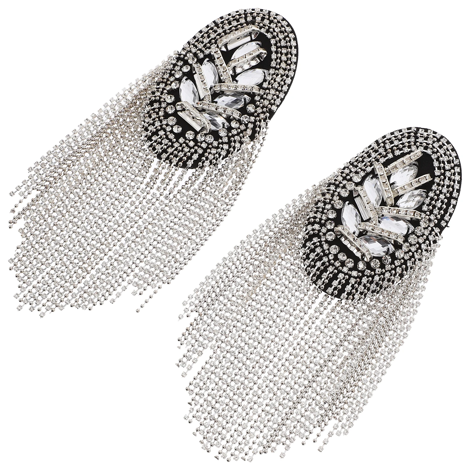 

Fringe Shoulder Epaulets Rhinestone Decor Lightweight Costume Accessory For Uniform Suit Tassel Shoulder Mark Epaulets