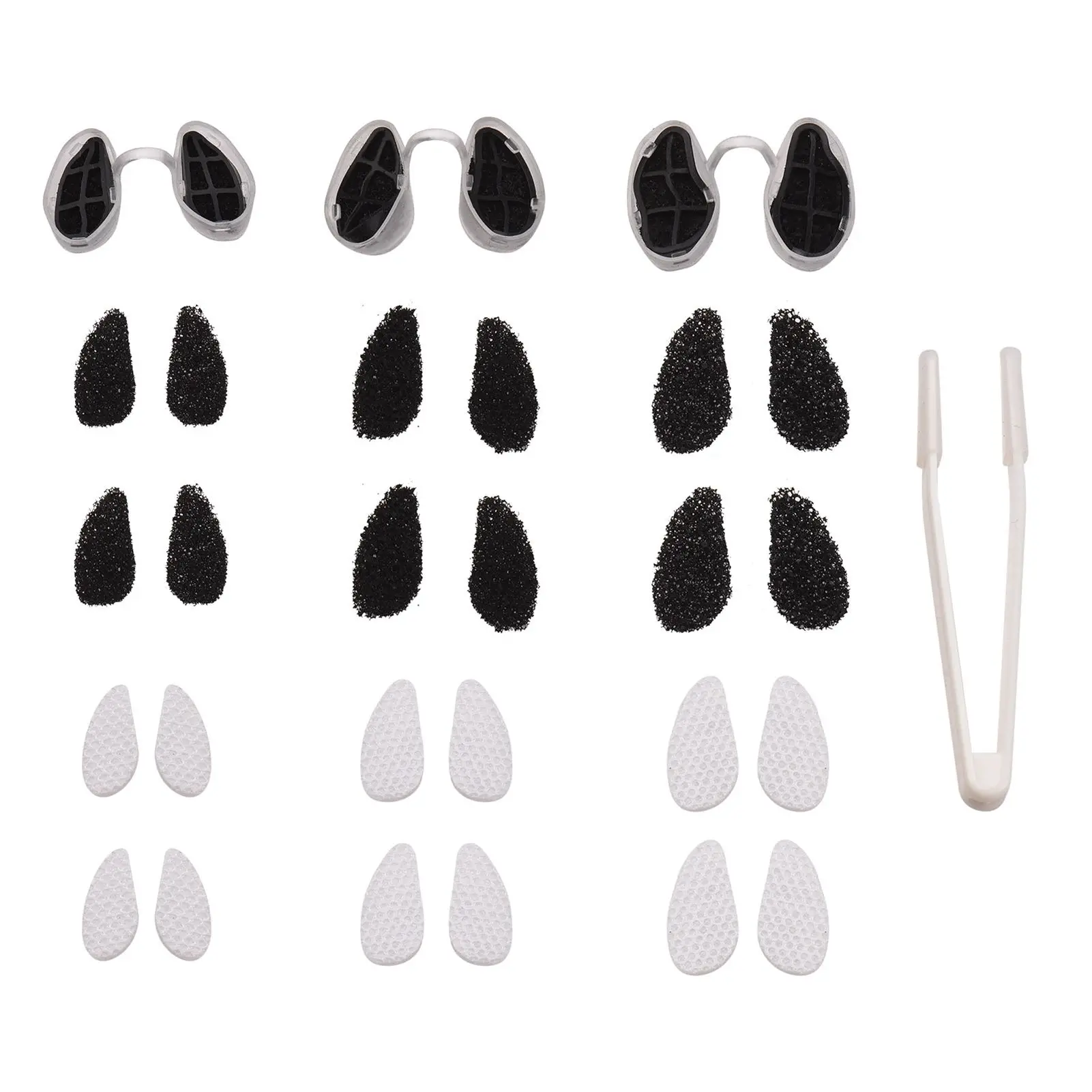 Activated carbon dual protection series invisible nasal filter with one pair of S/M/L sizes