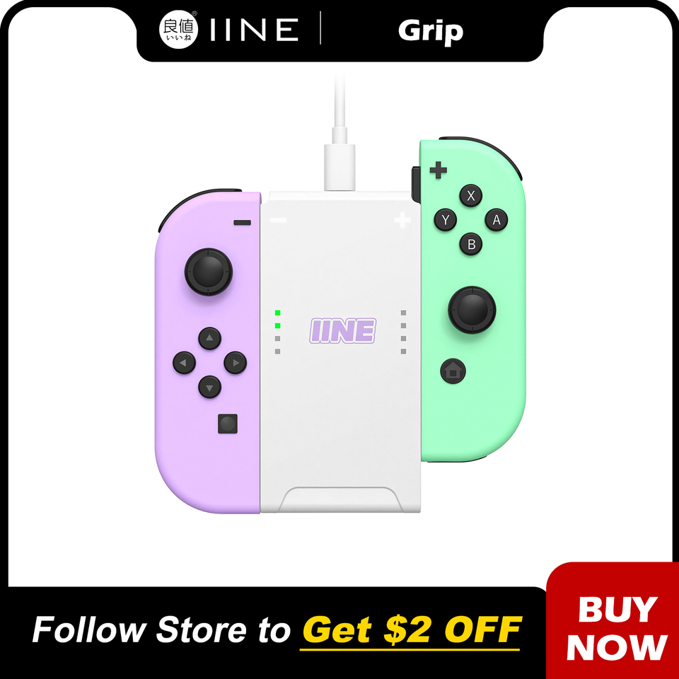 IINE Charging Grip for Joy-Con / Classic white