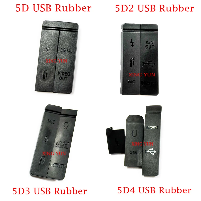 NEW 5D2 5D3 5D4 HDMI-compatible MIC Cap Interface Cover USB Rubber Lid Door For Canon 5D II 5D III 5D IV Camera Replacement Part