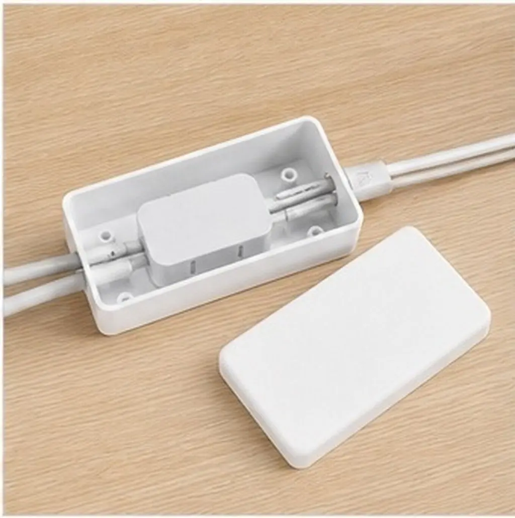 10Pcs Small White Plastic Junction Box LED Controller Enclosure Cable Organizer Wire Pass-Through Electric Cord Junction Box