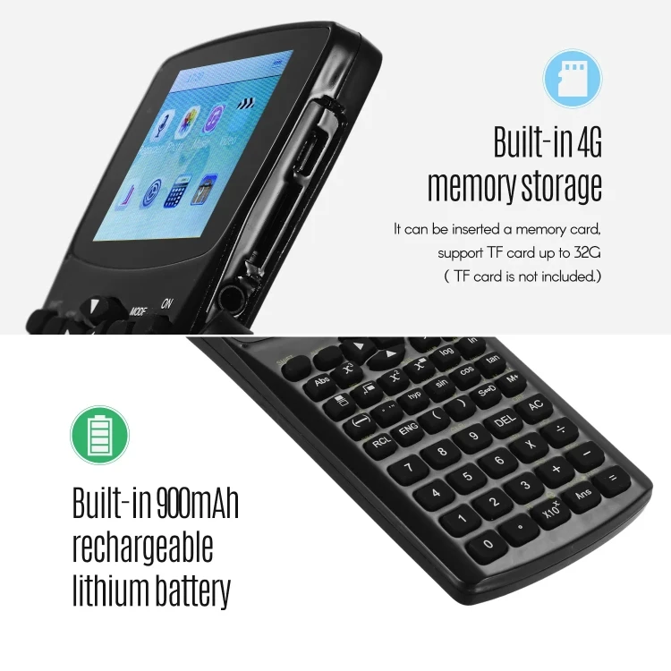 Portable Scientific Calculator 2.4 Inch Display with Recording, Radio and Picture Browsing Function