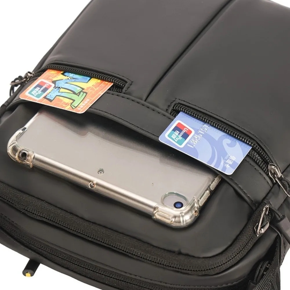 

Single Shoulder Men Shoulder Bag Large Capacity Multi-Pockets Business Messenger Bag Multi-functional Square
