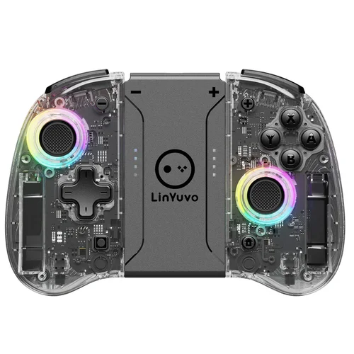 LinYuvo KS37B Meteor Light Joycons Controlador inalámbrico para interruptor/OLED con programable/control de movimiento/doble vibración/Turbo