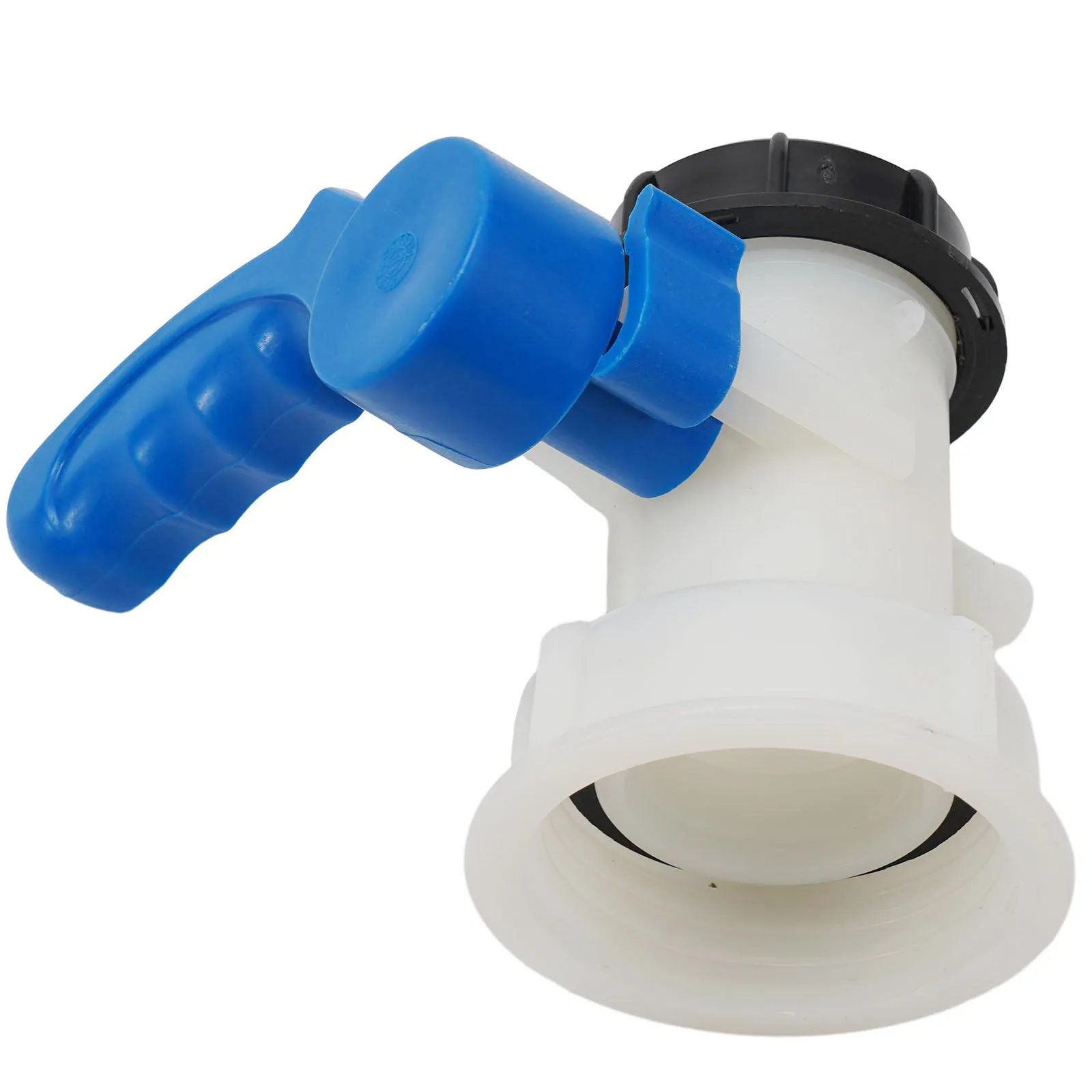 

1pc Tank adapter Black cap Butterfly Coarse Connection Container IBC PE S60x6 Thread Valve With fixed union nut