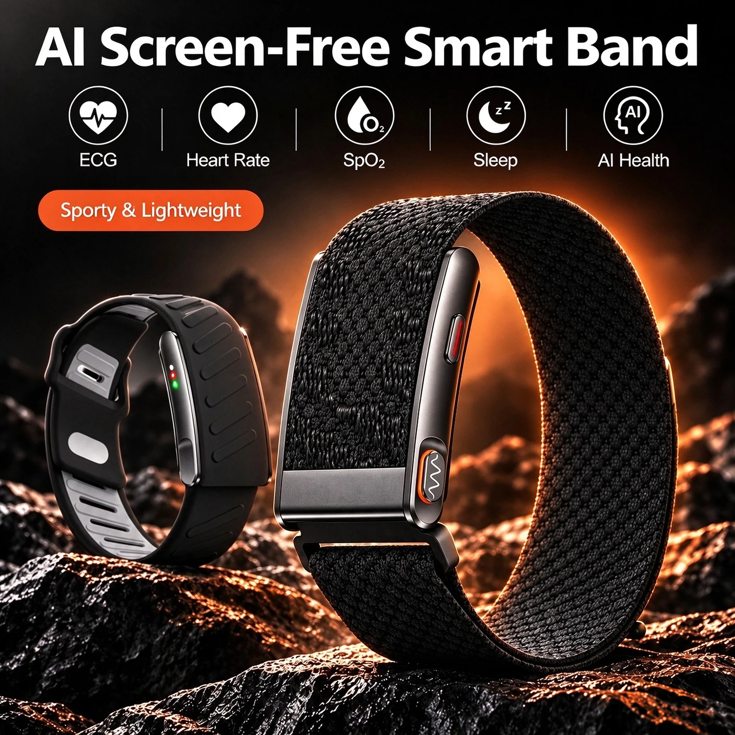 2026 ECG + PPG Body Composition Smart Band Body Fat BMI HRV Heart Rate Blood Oxygen AI Health Analysis Fitness Tracker Men Women
