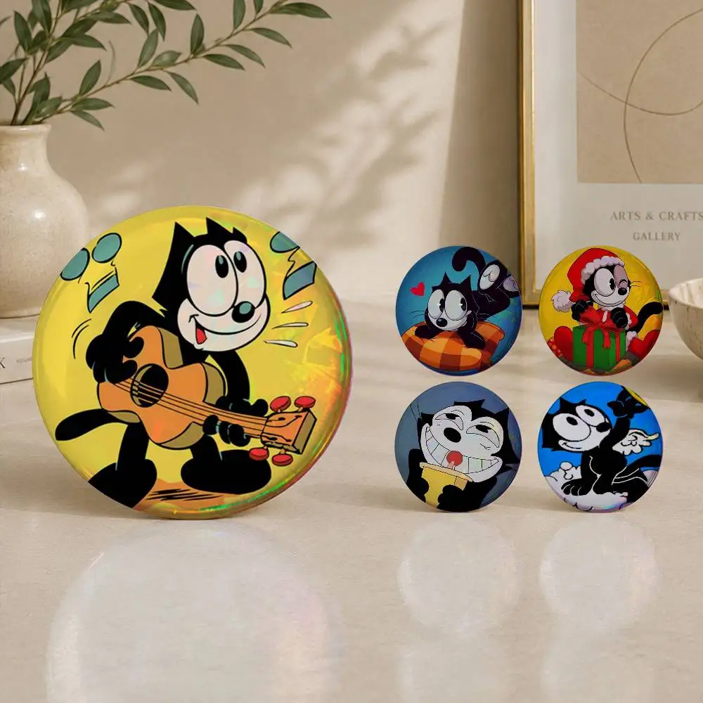 

F-Felix The C-Cat Brooches Cartoon Badge Pins Backpack Hat Accessories Friend Gift