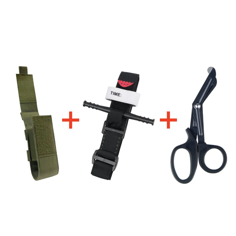 Plastic Tourniquet Pouch Holder MOLLE Nylon for Trauma Shears EMT Storage Bag EDC Belt Flashlight Holster Medical Scissor