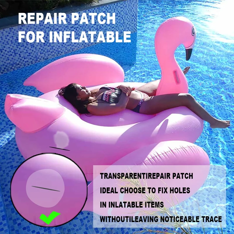 Kit inflável TPU Patch Repair, remendo de piscina autoadesivo, colchões de ar, 30 pcs