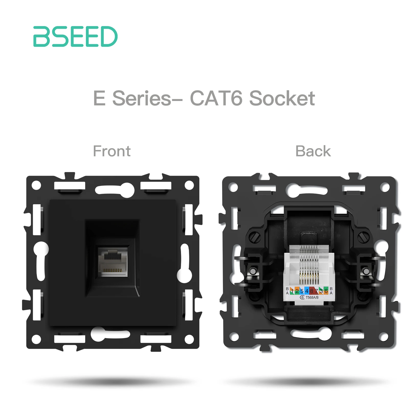 BSEED Wandknopschakelaar 1/2Gang Deel 65W Stopcontact Module Deel Internet TV Telefoonaansluiting Glazen Frame DIY Functie Deel